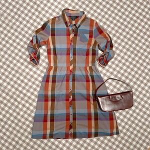 Pendleton Plaid Shirt-Dress